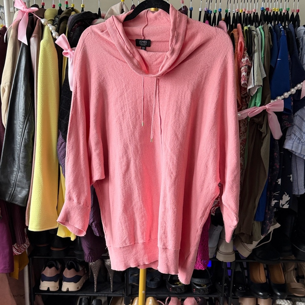 Jones New York Pink Cowl Neck Sweater size 2x - Picture 2 of 6